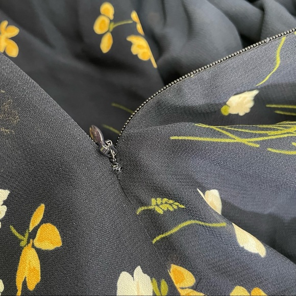 Reformation Stevi shirred floral-print georgette midi dress Gemini - Picture 8 of 16